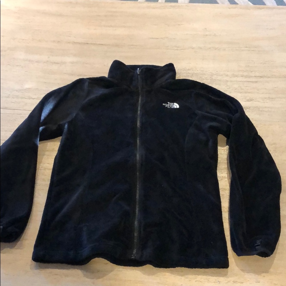Girls black The North face fleece size 14